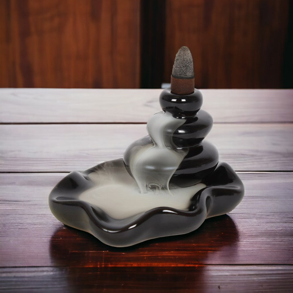 Large Pebbles Backflow Incense Burner