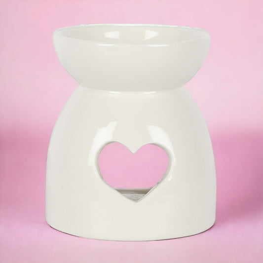 White Heart Cut Out Wax Melter