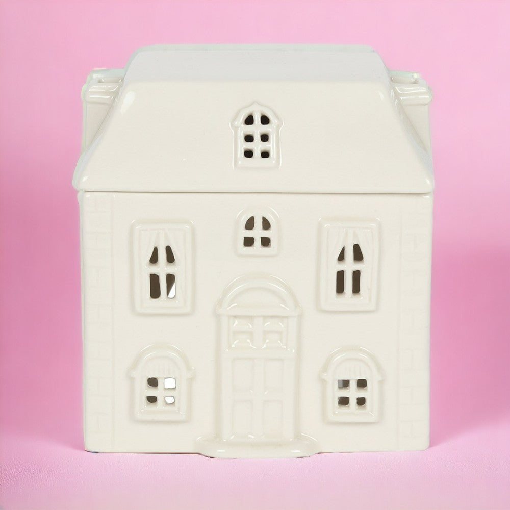 White Ceramic House Wax Melter