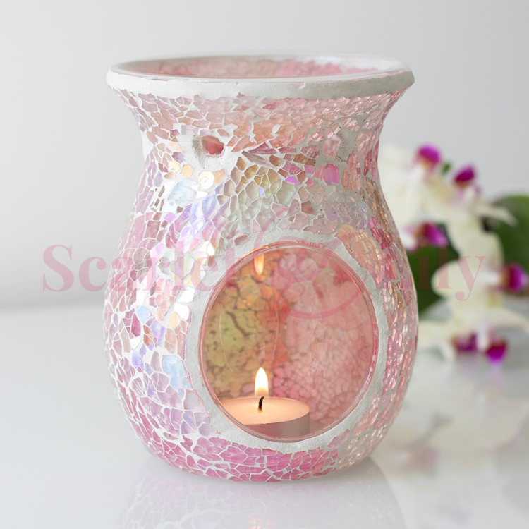 Pink Iridescent Crackle Wax Melter