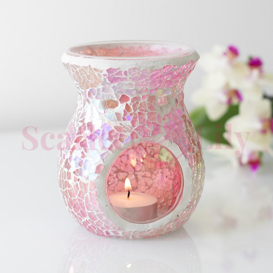 Pink Iridescent Crackle Wax Melter
