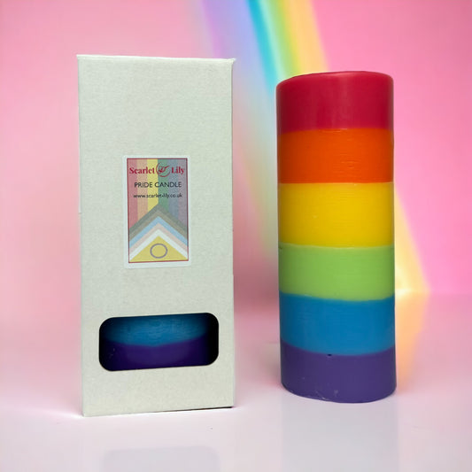 Pride Rainbow Candle