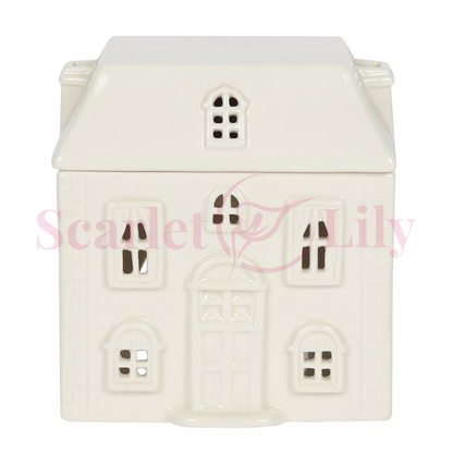 White Ceramic House Wax Melter