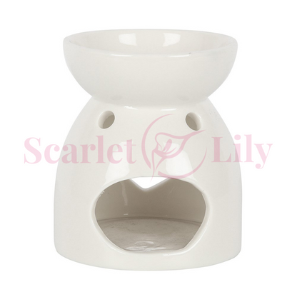 White Heart Cut Out Wax Melter